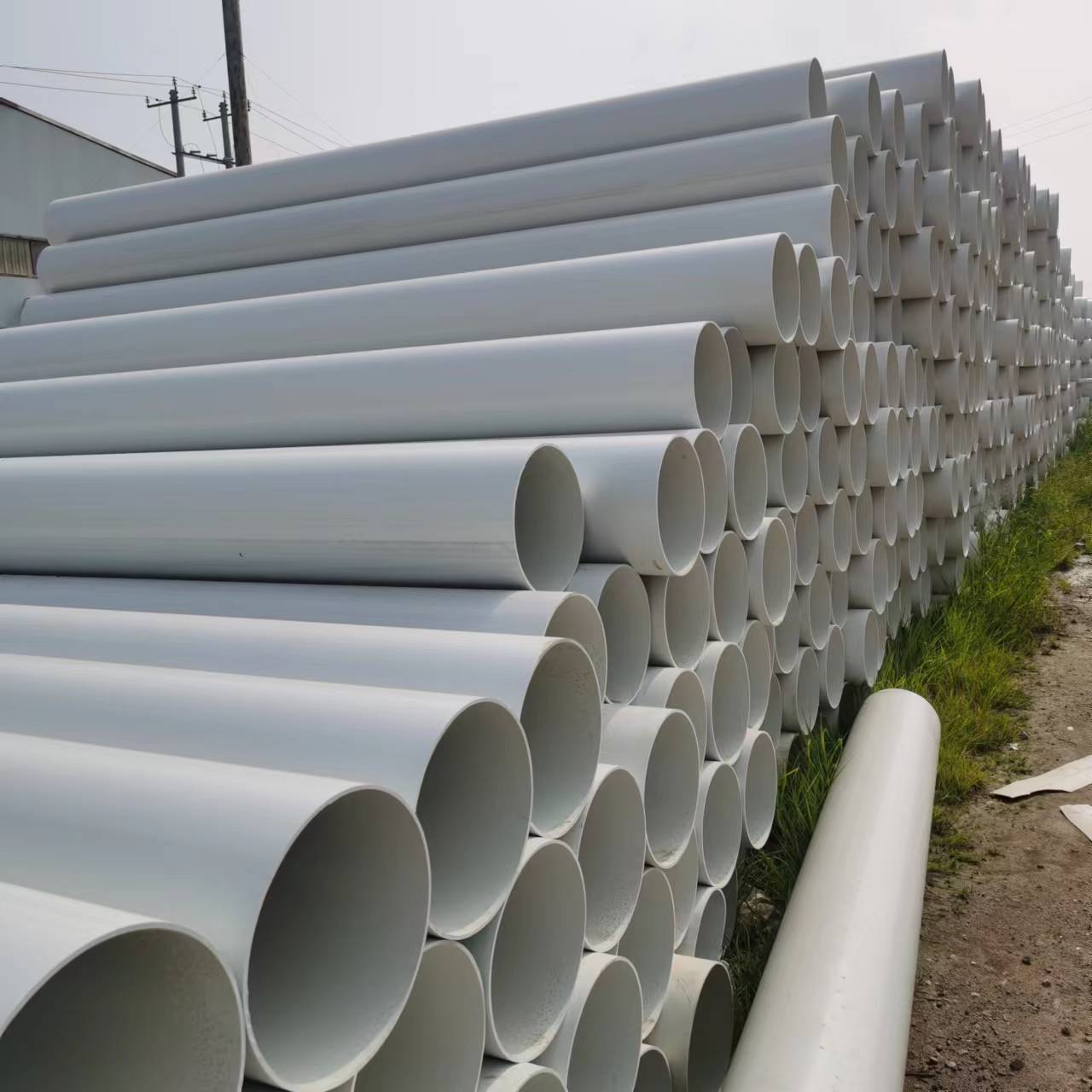 PVC管大口径排水管超大超粗通风管下水管材直径355/350/400/500